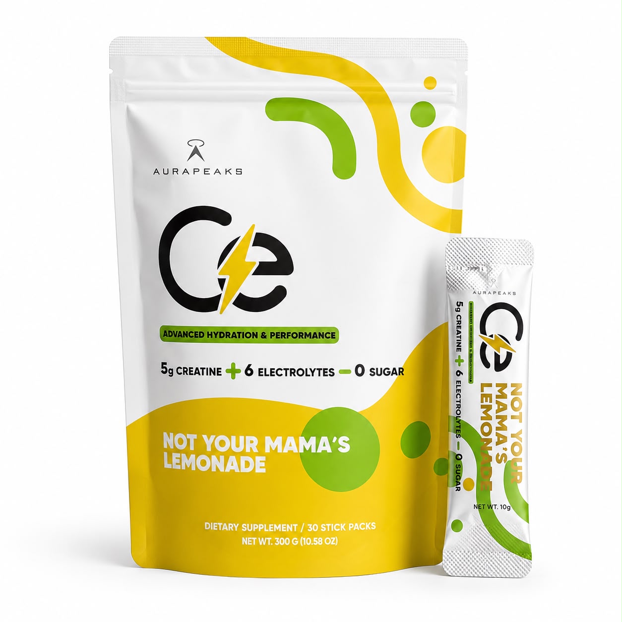 CE — hydration and performance in one mix: 5g creatine, 6 electrolytes, 1 sachet, no separate tubs